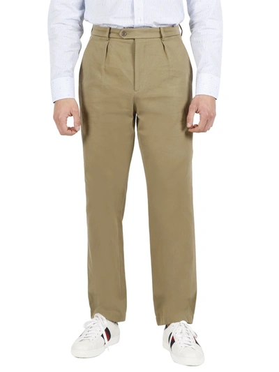 Shop Gucci Interlocking G Patch Trousers In Beige