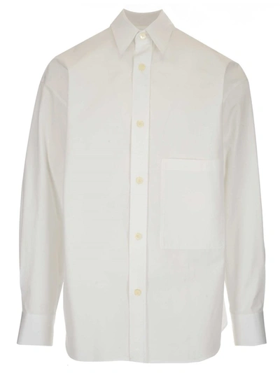 Shop Valentino Front Pocket Shirt In White