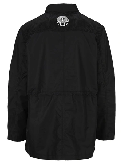 Shop Marine Serre Pocket Detail Zipped Jacket In Black