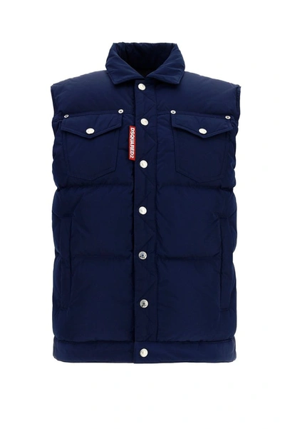 Shop Dsquared2 Down Gillet In Blue