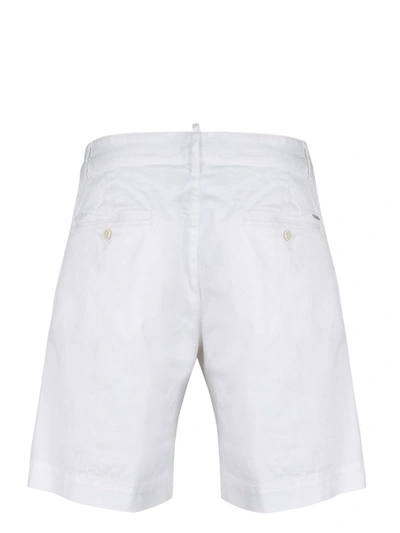 Shop Dsquared2 Explorer Drawstring Shorts In White