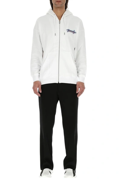 Shop Givenchy Zipped Hooded Jacket In White