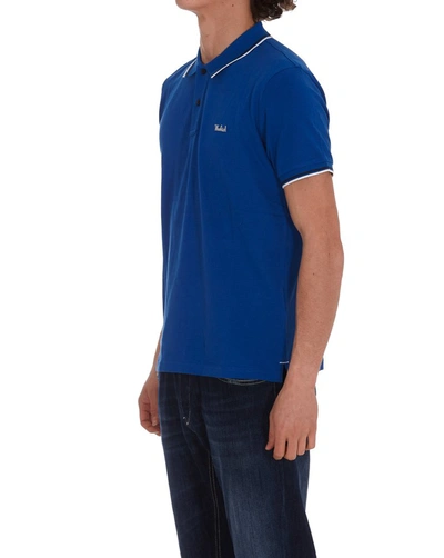 Shop Woolrich Monterey Logo Embroidered Polo Shirt In Blue