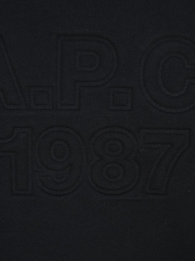 Shop Apc A.p.c Logo Embossed Sweatshirt In Navy