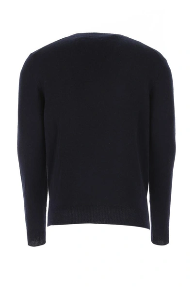 Shop Prada Crewneck Knit Sweater In Bleu