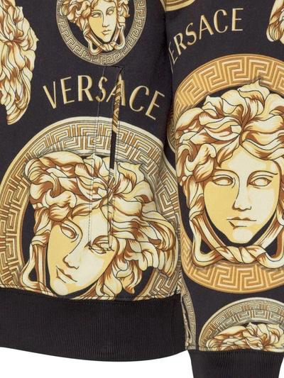 Shop Versace Medusa Print Zip In Multi