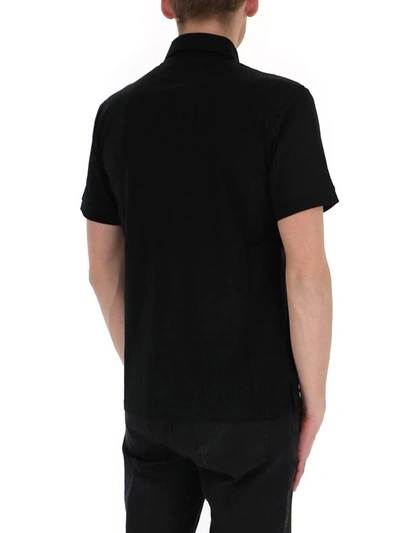 Shop Alexander Mcqueen Signature Logo Polo Shirt In Black