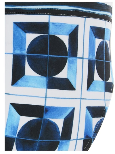 Shop Dolce & Gabbana Geometric Print Swim Briefs In Multi