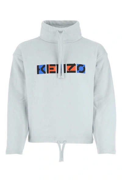 Shop Kenzo Sport Logo Sweatshirt In Grey