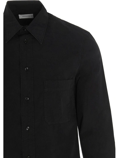 Shop Lemaire Classic Buttoned Shirt In Black