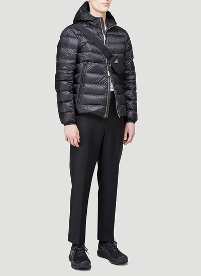 Shop Moncler Hooded Puffer Jacket In Black