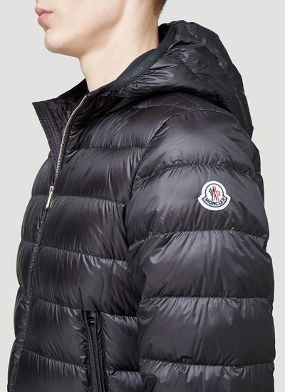 Shop Moncler Hooded Puffer Jacket In Black