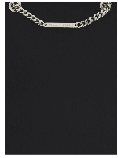 Shop Philipp Plein Chain Detail Hoody In Black