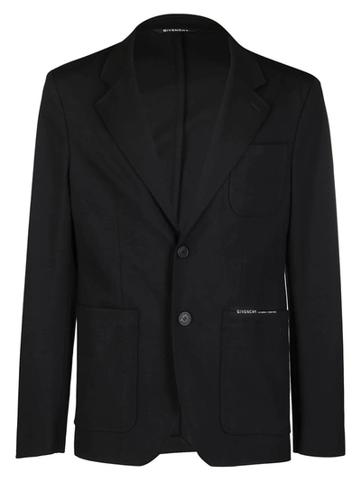 Shop Givenchy Single Breasted Blazer In Black