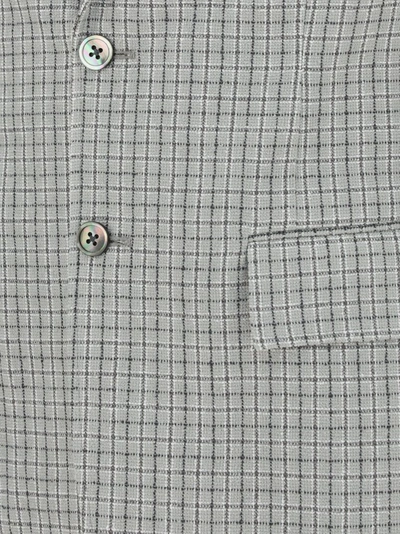 Shop Thom Browne Checked Tailored Blazer In Grey