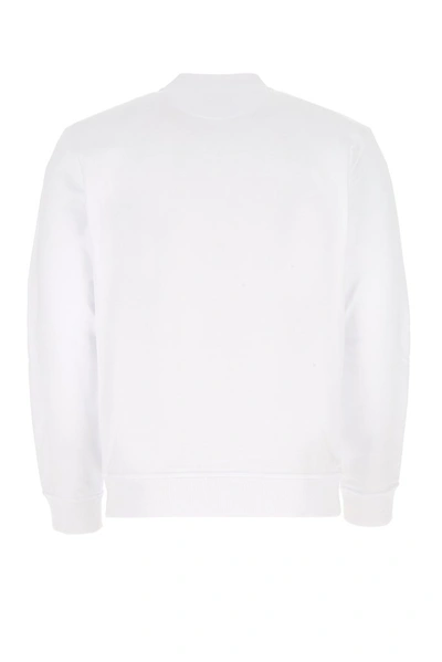 Shop Fendi Logo Embossed Sweatshirt In White