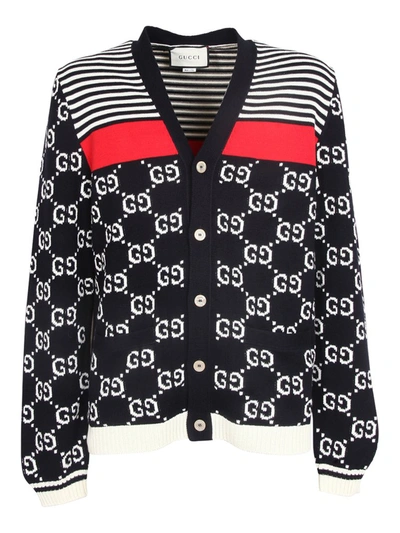 Shop Gucci Gg Intarsia Striped Jacquard Knit In Multi