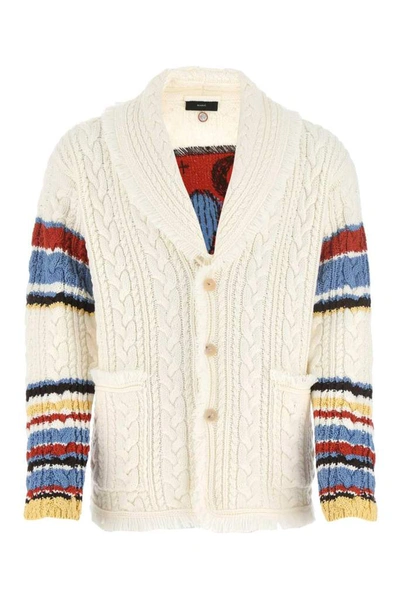 Shop Alanui Canyon Cable Knit Cardigan In Multi