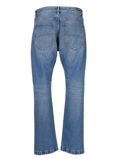 Shop Balenciaga Normal Straight Leg Jeans In Blue