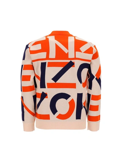 Shop Kenzo Allover Logo Intarsia Jumper In Multi