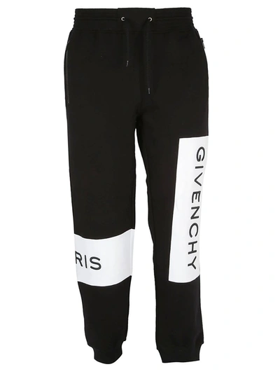 Shop Givenchy Logo Embroidered Jogger Pants In Black