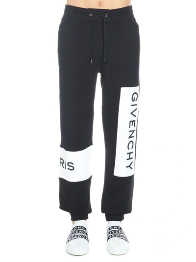 Shop Givenchy Logo Embroidered Jogger Pants In Black