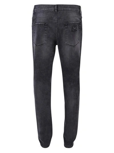 Shop Dolce & Gabbana Straight Leg Jeans In Grey