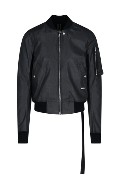 Shop Rick Owens Drkshdw Phlegethon Flight Bomber Jacket In Black