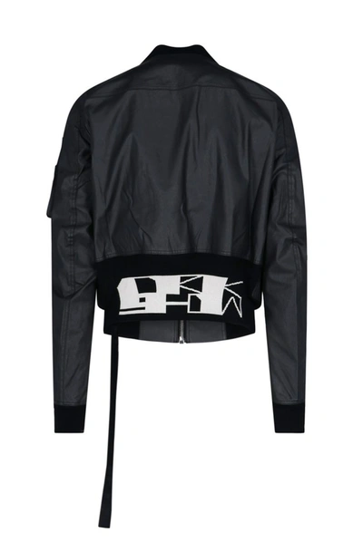 Shop Rick Owens Drkshdw Phlegethon Flight Bomber Jacket In Black