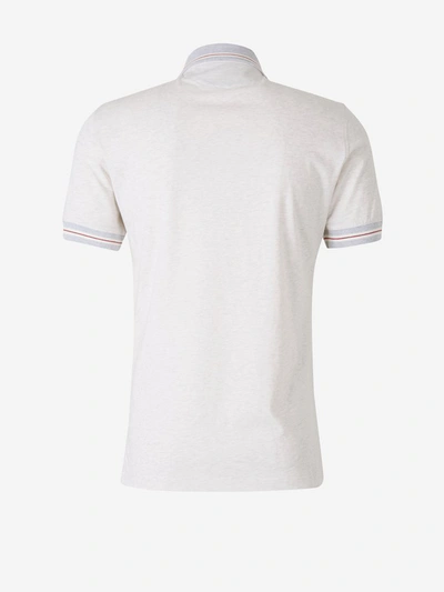 Shop Brunello Cucinelli Contrast Detail Polo Shirt In White