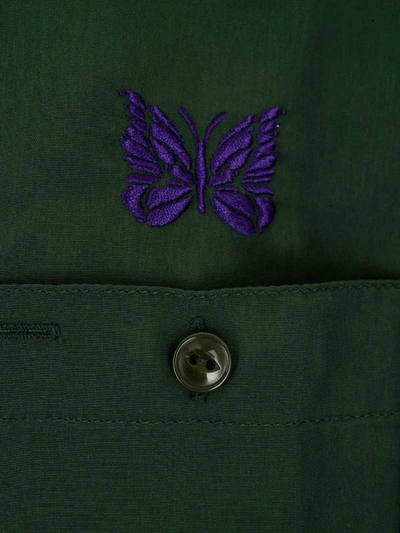 Shop Needles Logo Embroidered Shirt In Green