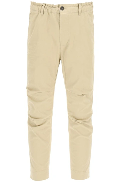 Shop Dsquared2 Tapered Chino Pants In Beige