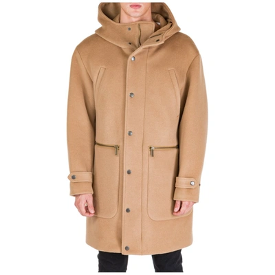 Shop Dsquared2 Hooded Coat In Beige