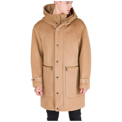 Shop Dsquared2 Hooded Coat In Beige