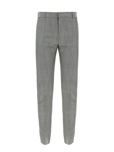 Shop Alexander Mcqueen Slim Leg Trousers In Grey