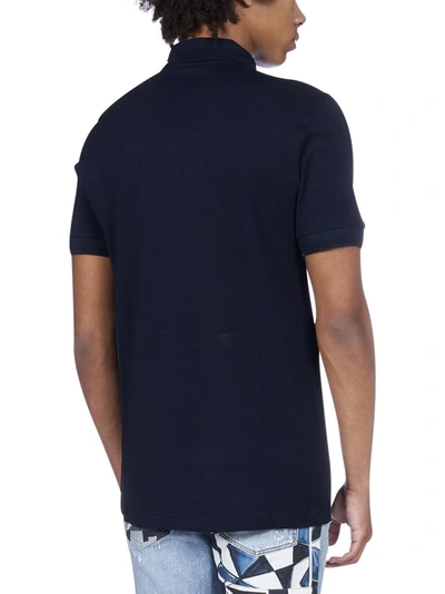 Shop Dolce & Gabbana Embroiderd Logo Polo Shirt In Blue