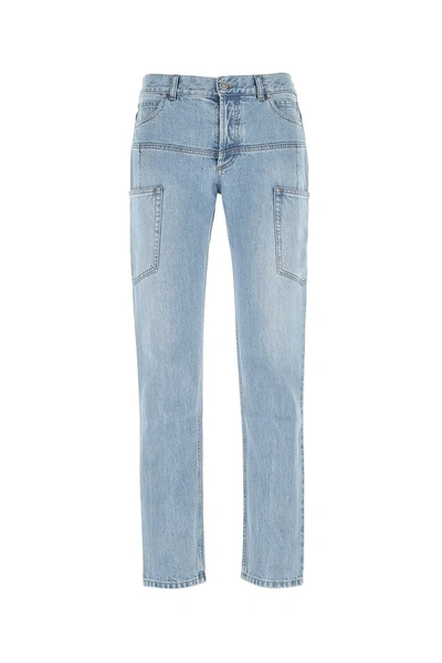 Shop Balmain Skinny Fit Jeans In Blue