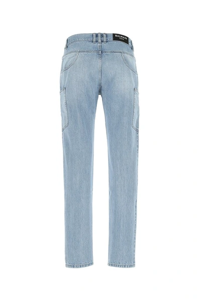 Shop Balmain Skinny Fit Jeans In Blue