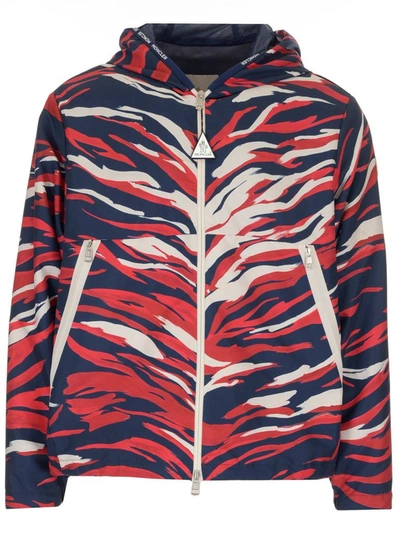 Shop Moncler Chardon Abstract Printed Jacket In Multi