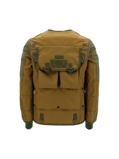 Shop Junya Watanabe Man Backpack Liner Jacket In Green