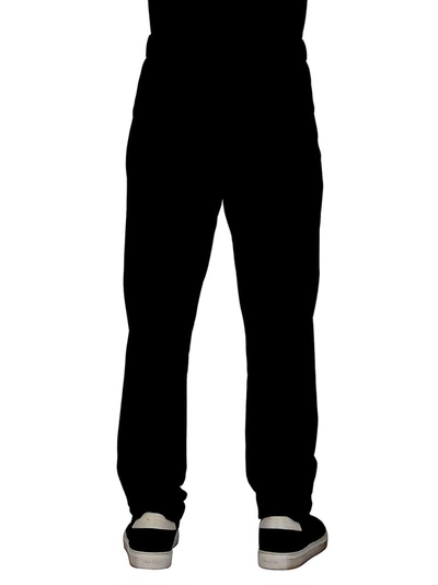 Shop Giorgio Armani Drawstring Trousers In Black