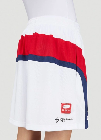 Shop Balenciaga Hockey Shorts In White