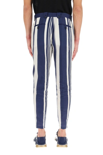 Shop Dolce & Gabbana Striped Trousers In Multi
