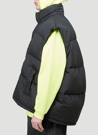 Shop Balenciaga Sleeveless Cocoon Jacket In Black