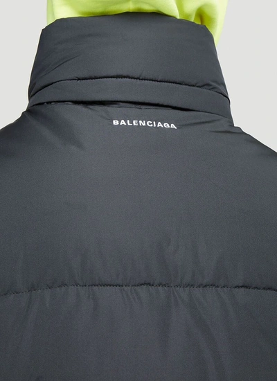 Shop Balenciaga Sleeveless Cocoon Jacket In Black