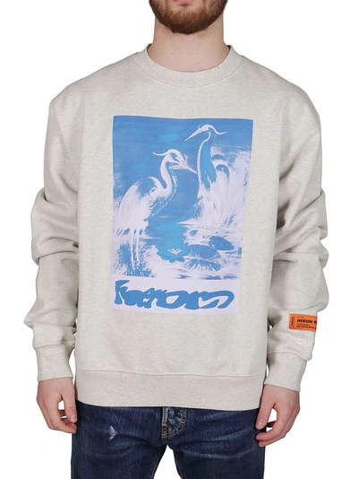 Shop Heron Preston Graphic Printed Sweatshirt In Grey