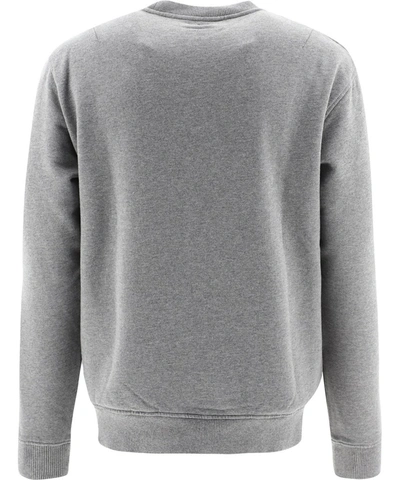 Shop Ami Alexandre Mattiussi Ami Logo Embroidered Crewneck Sweatshirt In Grey