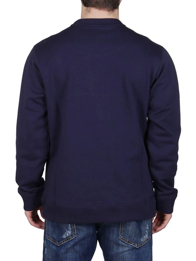 Shop Kenzo Tiger Embroidered Sweatshirt In Navy