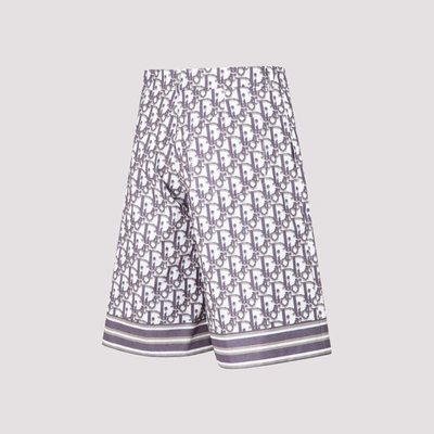 Shop Dior Homme Oblique Jacquard Shorts In Multi