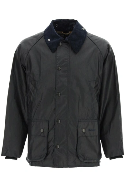 Shop Barbour Bedale Waxed Jacket In Navy